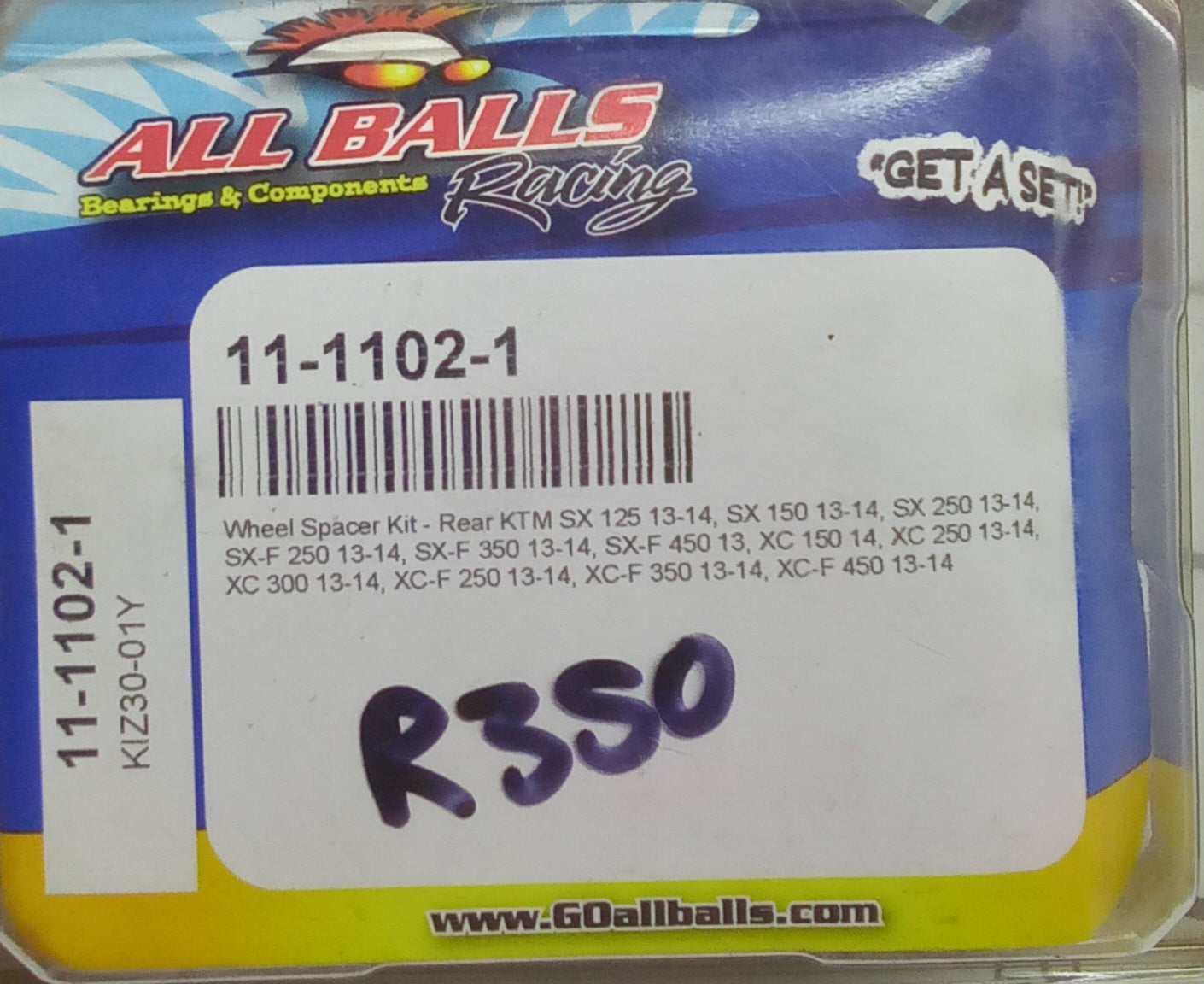 KTM SX125/150/250 SX-F250/350/450 XC150/250/300 XC-F250/350/450 Rear Wheel Spacer Kit
