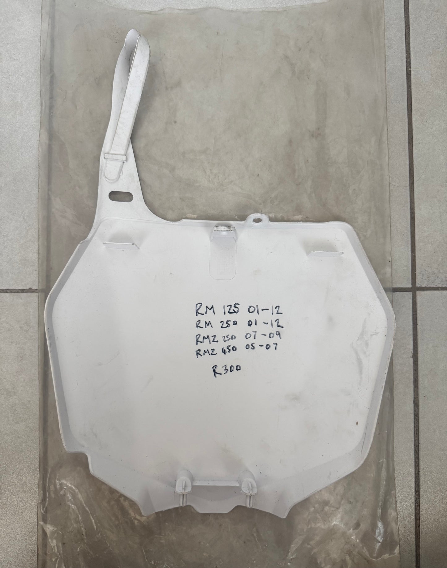 Suzuki RM125 RM250 RMZ250 RMZ450 Number Board / Plate