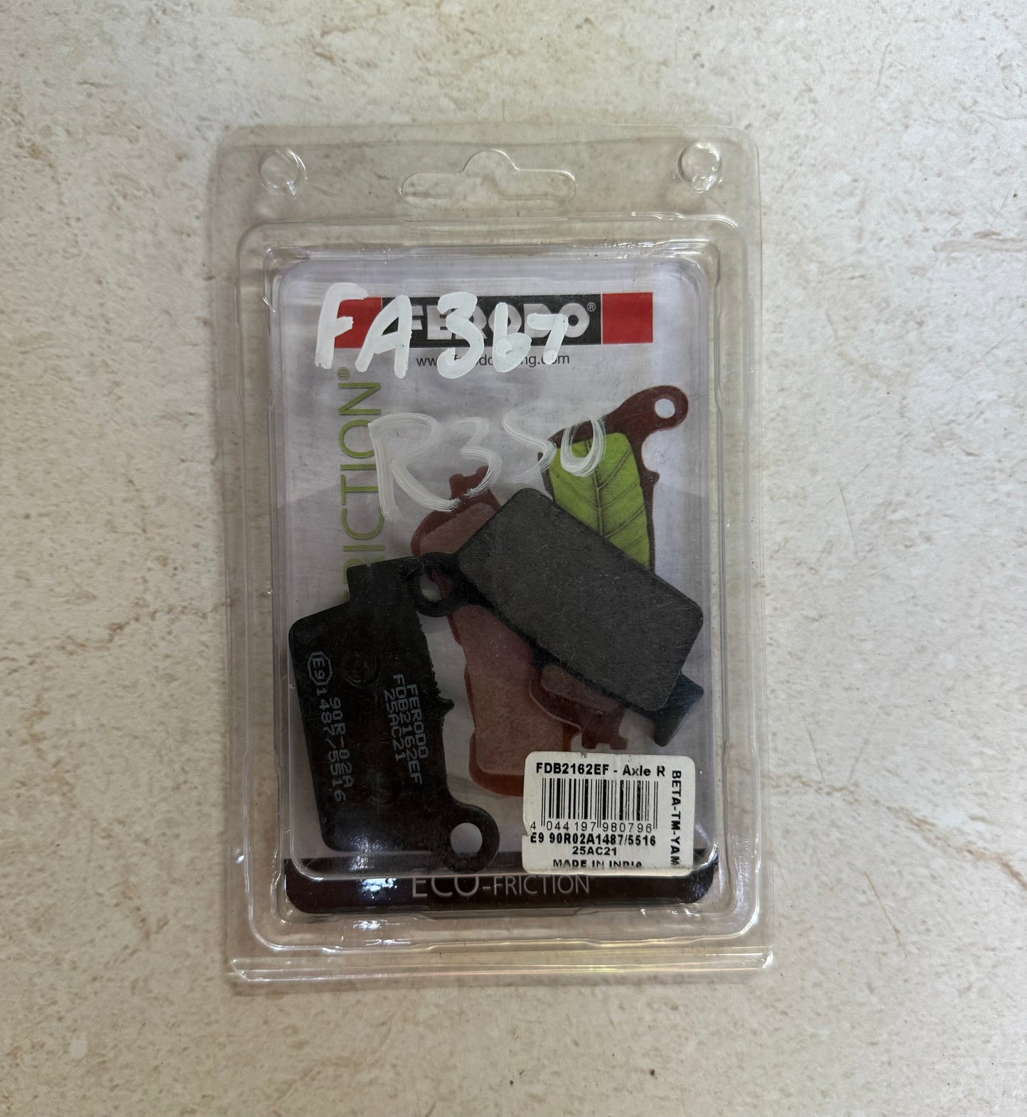 Yamaha YZ450F Rear Brake Pads FA367