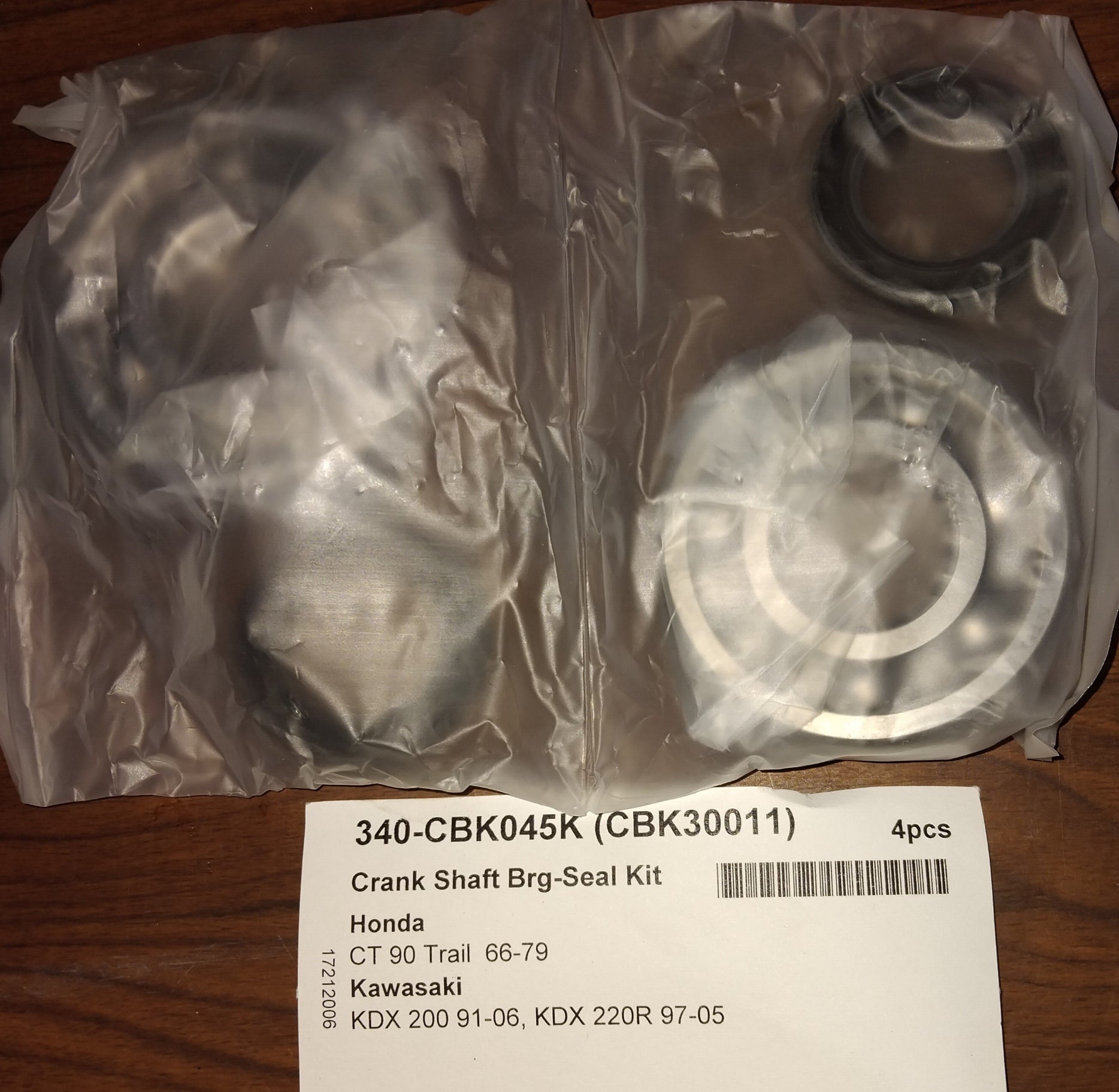 thumbnail image 2 of Kawasaki KDX200 Main Crank Bearing & Seal Kit – 1983-1990, PeakMoto 2 of 4