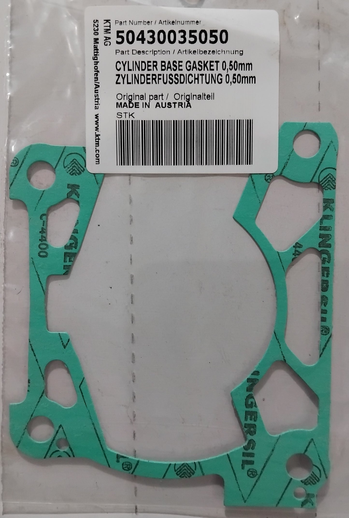 KTM 125 150 XC-W SX Base Gasket 0.50