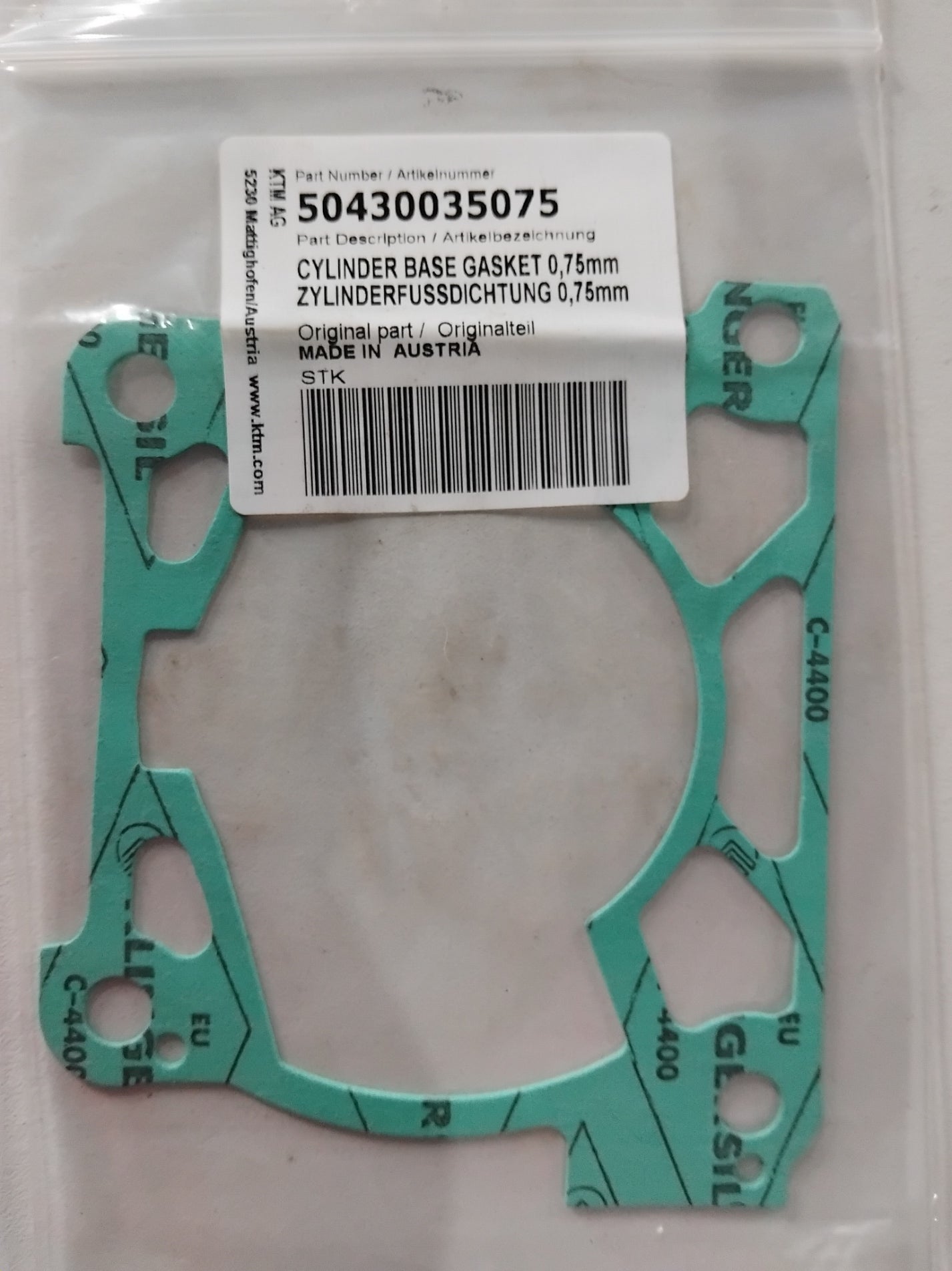 KTM 125 150 XC-W SX Base Gasket 0.75
