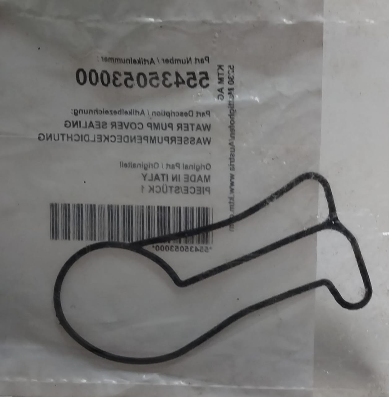 KTM 250 EXC Pump Cover Sealing