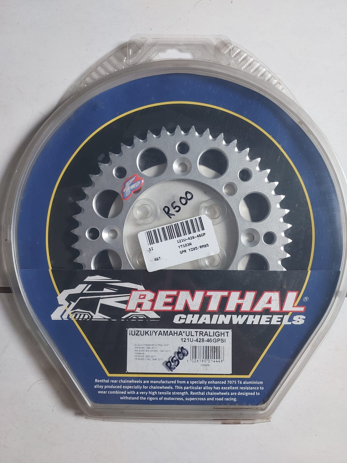 Suzuki RM80 RM85 Yamaha YZ80 YZ85 Renthal Agtertandwiel