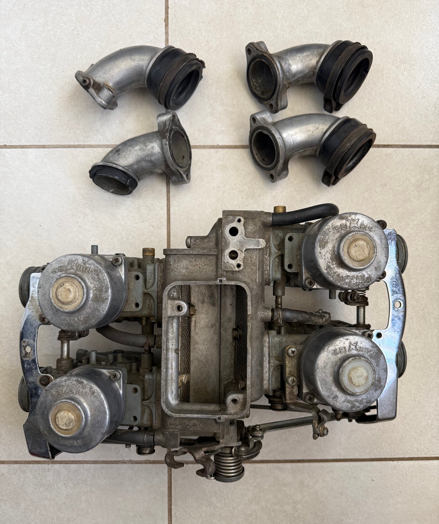 Honda GL1000 Gold Wing Carburetors And Manifolds