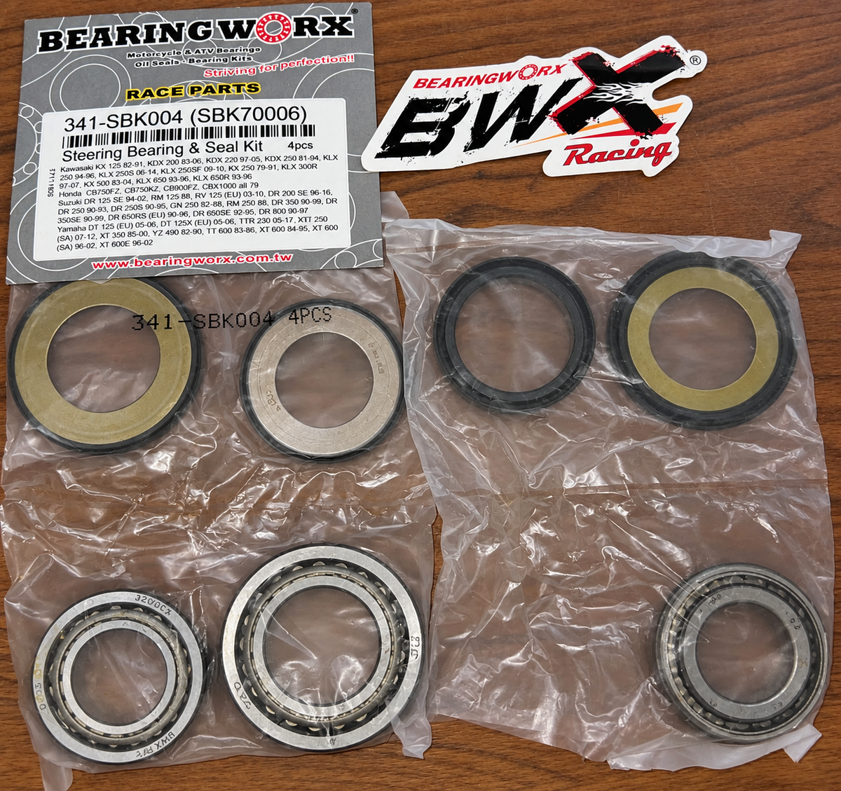 I-Kawasaki KX125 KDX200 Honda CB750 Suzuki DR125 RM125 Yamaha DT125 Steering Bearing and Seal Kit