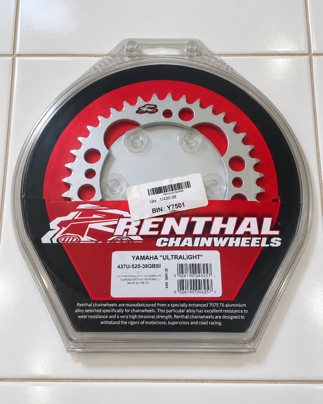 Yamaha Raptor 250 YFZ450 Raptor 700R Renthal Agtertandwiel