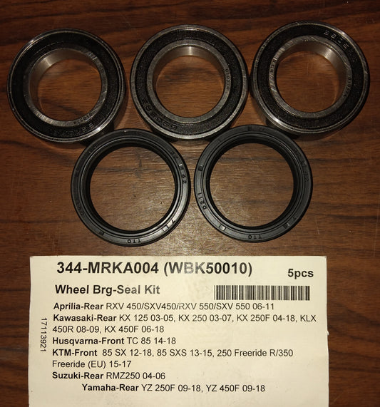 Aprilia RXV450 SXV450 Kawasaki KX125 KX250 Husqvarna TC85 KTM 85 SX 85 SXS Suzuki RMZ250 Yamaha YZ250F YZ450F Wheel Bearing and Seal Kit
