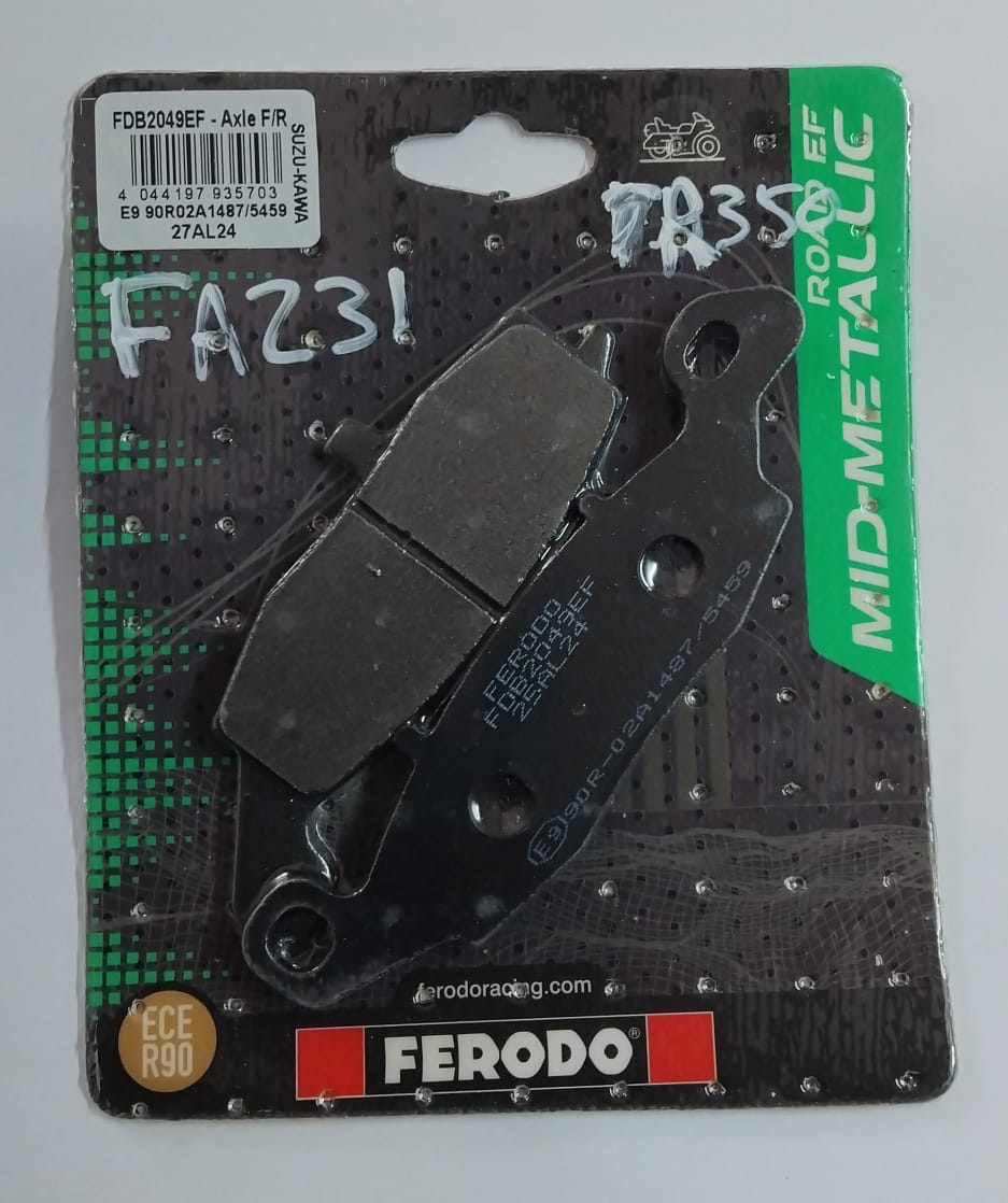 Honda CBR600 CBR900 VFR750 VFR800 Kawasaki ZX6R ZX9R ZZR600 Suzuki TL1000 GSXR750 Hayabusa Yamaha YZF600R Rear Brake Pads FA231