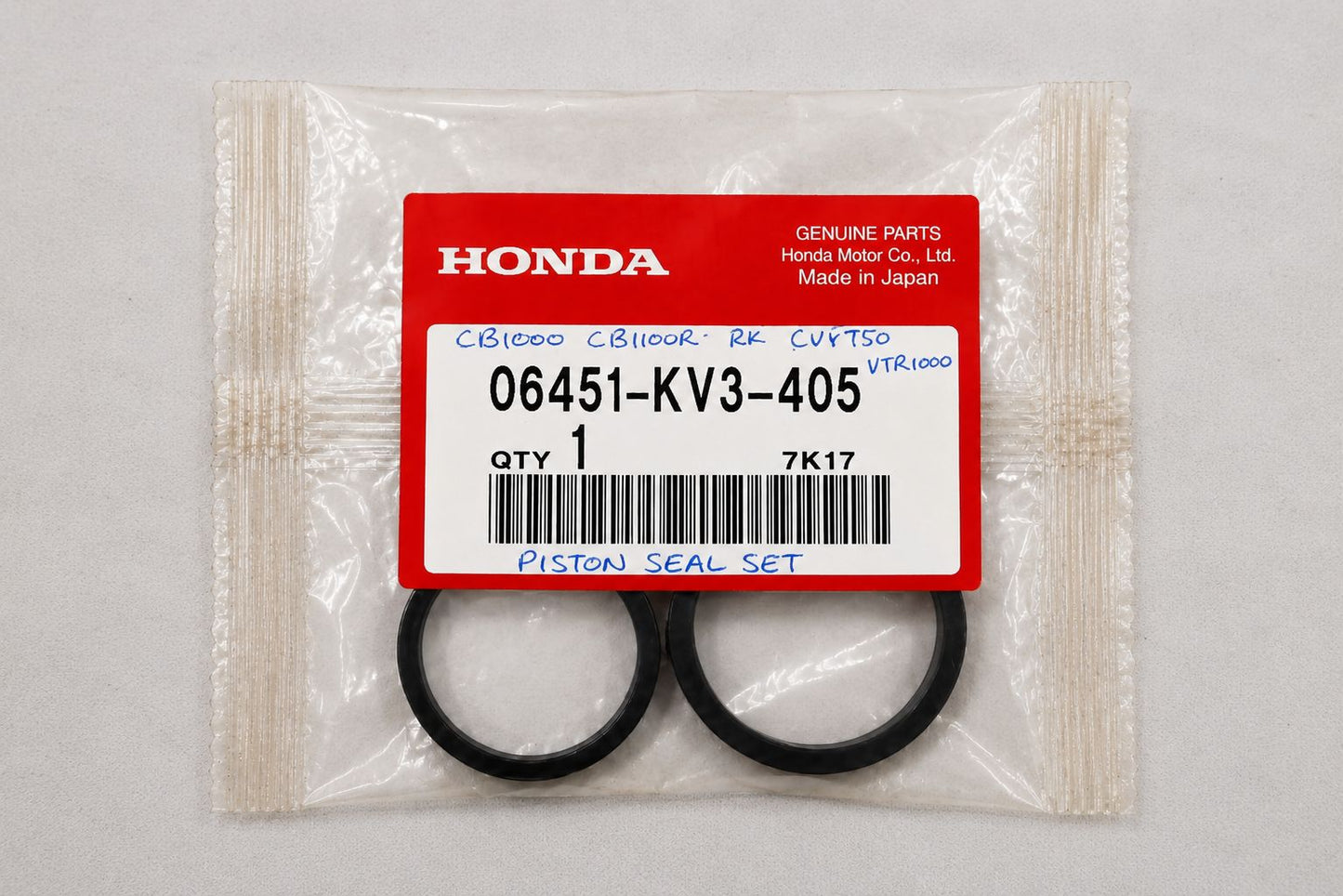 Honda RVF400 CBR900RR Fireblade CB1000 NSR250R Piston Seal Set