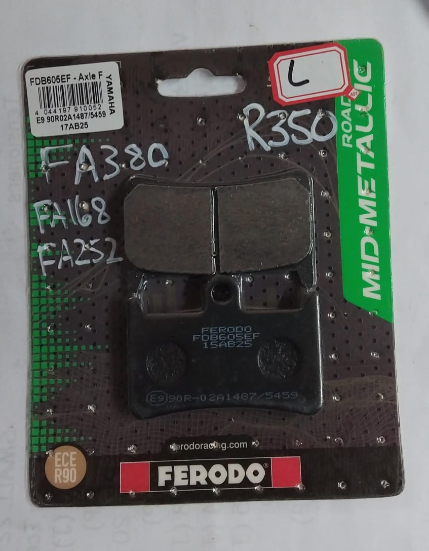 Yamaha YZF-R1 YZF-R6 FZ1 FZ6 FZ8 MT-07 MT-09 MT-10 XSR700 XSR900 FJR1300 TMAX XT1200Z Front Brake Pads FA380
