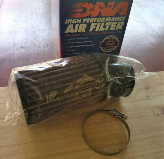 Universal Round Clamp 52mm Inlet 127mm Length DNA Air Filter - Montclair Motorcycles Online