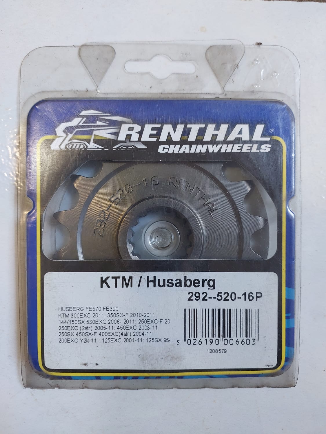 KTM 300EXC 144/150SX 530EXC 250EXC 250SX 200EXC Husberg FE570 FE390 Renthal voorste tandwiel
