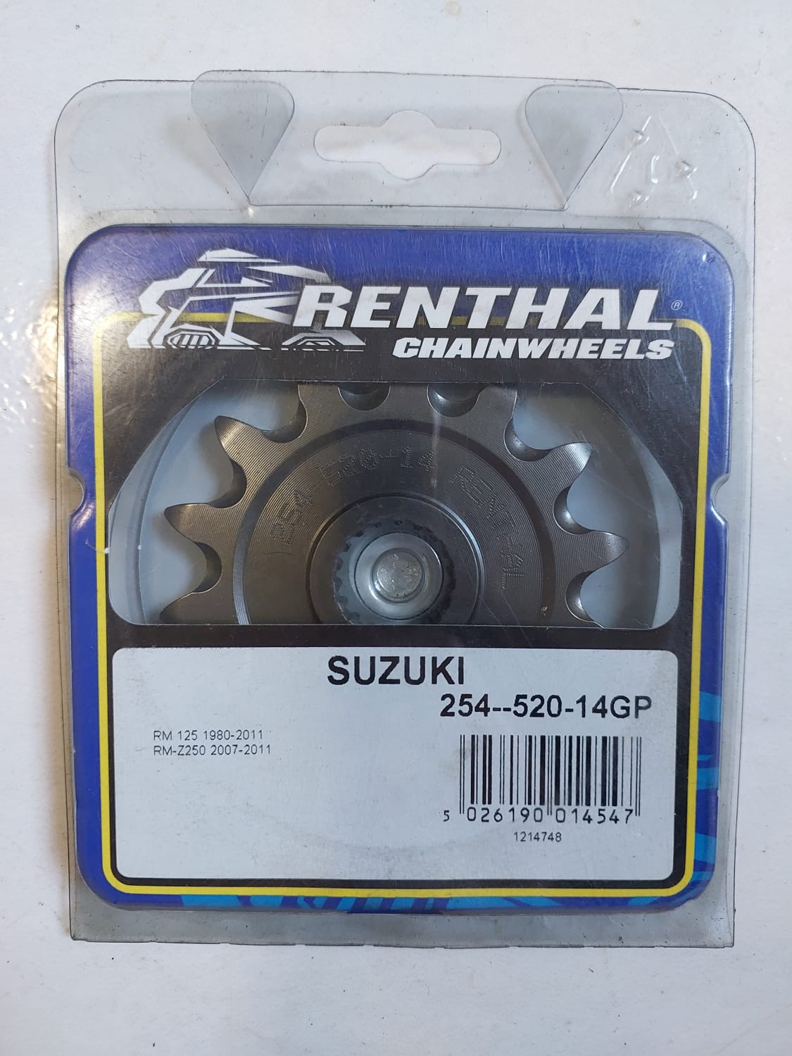 Suzuki RM125 RM-Z250 Renthal voorste tandwiel